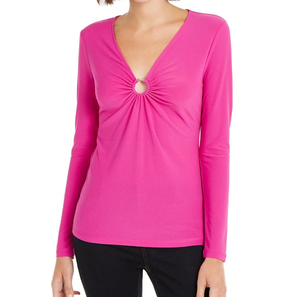 INC magenta top sz M